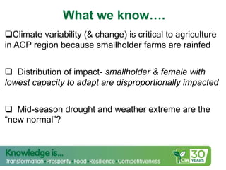 COP 22 Side Event: Youth Engagement in Climate-Smart Agriculture in Africa presentations