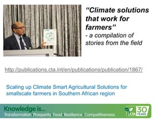 COP 22 Side Event: Youth Engagement in Climate-Smart Agriculture in Africa presentations