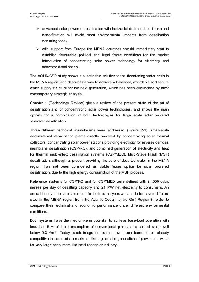 Combined Solar Power And Desalination Plants Modest Proposal Essay Examples also Sample Essay English Research Essay Thesis