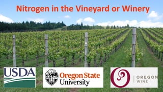 Nitrogen in the Vineyard or Winery
 