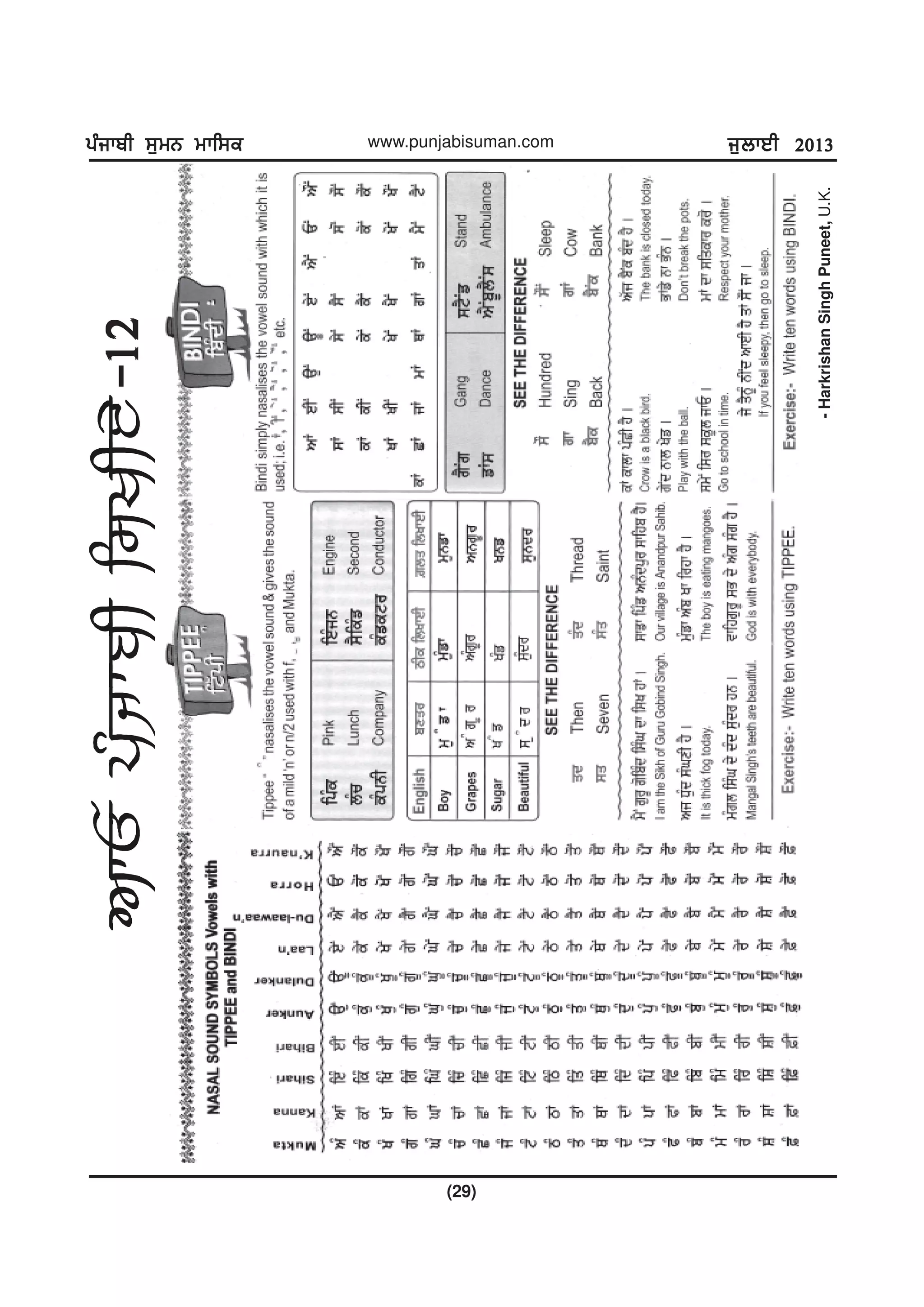 gzikph ;[wB wkf;egzikph ;[wB wkf;egzikph ;[wB wkf;egzikph ;[wB wkf;egzikph ;[wB wkf;e
(29)
www.punjabisuman.com i[bkJh 2013i[bkJh 2013i[bkJh 2013i[bkJh 2013i[bkJh 2013
-12-12-12-12-12
-HarkrishanSinghPuneet,U.K.
 