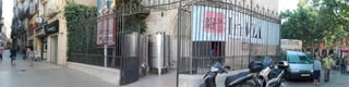 Pere Regull i Riba  alcalde de Vilafranca del Penedés inaugura la exposición del Celler de Sant Joan con la colaboración de InVIA