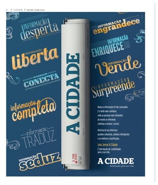 8 A CIDADE SEXTA-FEIRA, 15 DE ABRIL DE 2016
 