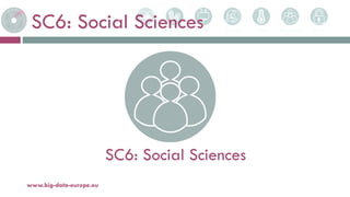 SC6: Social Sciences
5-avr.-17www.big-data-europe.eu
SC6: Social Sciences
 