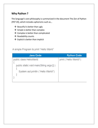 summer training report on python | PDF
