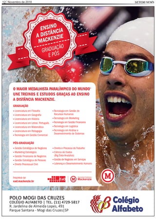 Novembro de 201812 SETEMI NEWS
 