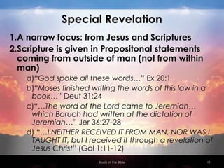 Systematic Theology: Bibliology