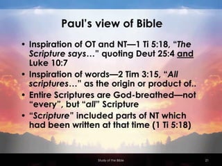 Systematic Theology: Bibliology