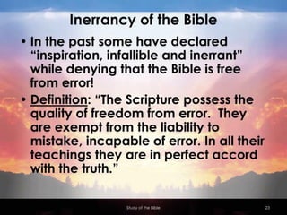 Systematic Theology: Bibliology