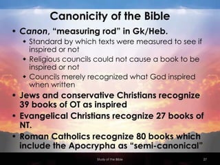 Systematic Theology: Bibliology