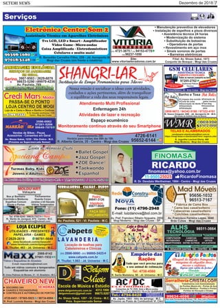 Dezembro de 2018 7SETEMI NEWS
Serviços
 