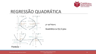 Probabilidade e Estatística: Regressão linear, quadrática e exponencial