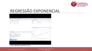 Probabilidade e Estatística: Regressão linear, quadrática e exponencial
