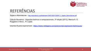 Probabilidade e Estatística: Regressão linear, quadrática e exponencial