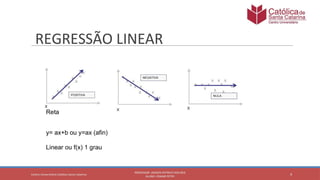 Probabilidade e Estatística: Regressão linear, quadrática e exponencial