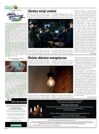 2
strona
„Górnik”- Dwutygodnik Zwiazku Zawodowego Górników w Polsce
Redaktor naczelny: Jarosław Bolek. Rada Programowa: Ma...