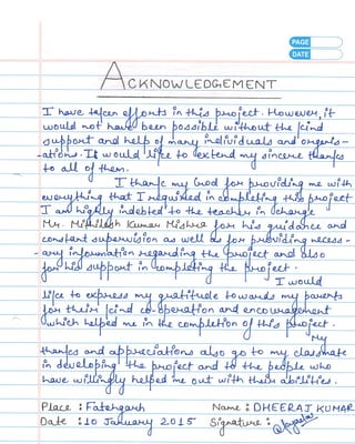 Accountancy Project Class 12th CBSE