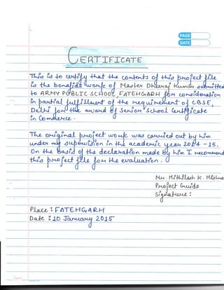 Accountancy Project Class 12th CBSE