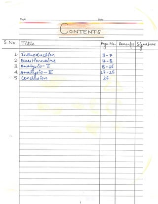 Business Studies (Principles of Management) Project Class 12th CBSE 