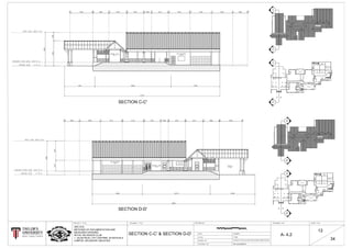 1884
RO
YAL SELANGOR
LUB
C
KUALA LUMPUR
A B C ED F G H JI K
ABCE DFGHJ IK
C
C'
1
2
3
4
5
6
7
8
9
10
11
12
C
C'
D
D'
1
2
3
4
5
6
7
8
9
10
11
12
D
D'
SECTION C-C' & SECTION D-D' 3-3-2017
1:100
DR. SUCHARITA
ARC1215
METHODS OF DOCUMENTATION AND
MEASURED DRAWING
ROYAL SELANGOR CLUB
1, JALAN RAJA, CITY CENT5RE, 52100 KUALA
LUMPUR, SELANGOR, MALAYSIA CHONG KIT YEE & LEE SUK FANG & SHREYA MARIA WILSON
A- 4.2
12
34
0 52.5 7.5 10
SECTION D-D'
SECTION C-C'
 