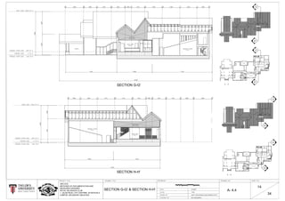 1884
RO
YAL SELANGOR
LUB
C
KUALA LUMPUR
A B C ED F G H JI K
ABCE DFGHJ IK
G
G'
1
2
3
4
5
6
7
8
9
10
11
12
G
G'
H
H'
1
2
3
4
5
6
7
8
9
10
11
12
H
H'
SECTION G-G' & SECTION H-H' 3-3-2017
1:100
DR. SUCHARITA
ARC1215
METHODS OF DOCUMENTATION AND
MEASURED DRAWING
ROYAL SELANGOR CLUB
1, JALAN RAJA, CITY CENT5RE, 52100 KUALA
LUMPUR, SELANGOR, MALAYSIA JACKY TING & DANICA GAN & DEENIE H'YATT
A- 4.4
14
34
0 52.5 7.5 10
SECTION H-H'
SECTION G-G'
 