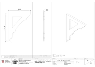 1210
952 60
1884
RO
Y
AL SELANGOR
LUB
C
KUALA LUMPUR
ARCHITECTURAL FEATURES
TIMBER BRACKET
03-03-2017
AS SHOWN
DR. SUCHARITA
ARC1215
METHODS OF DOCUMENTATION AND
MEASURED DRAWING
ROYAL SELANGOR CLUB
1, JALAN RAJA, CITY CENT5RE, 52100 KUALA
LUMPUR, SELANGOR, MALAYSIA JACKY TING & CHAN KOON QI
A-9.2
30
34
0 0.5M0.250.20.150.10.05
 