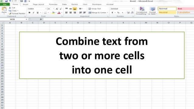keep all text when merging cells in excel