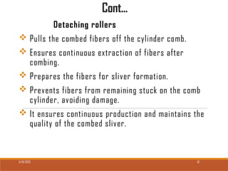 Combing Textile Textile Combing process and working principles.ppt.pptx