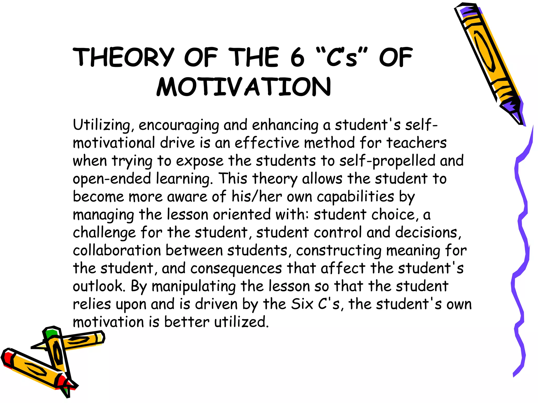 Combining Technology Wth the 6 C's of Motivation | PPT