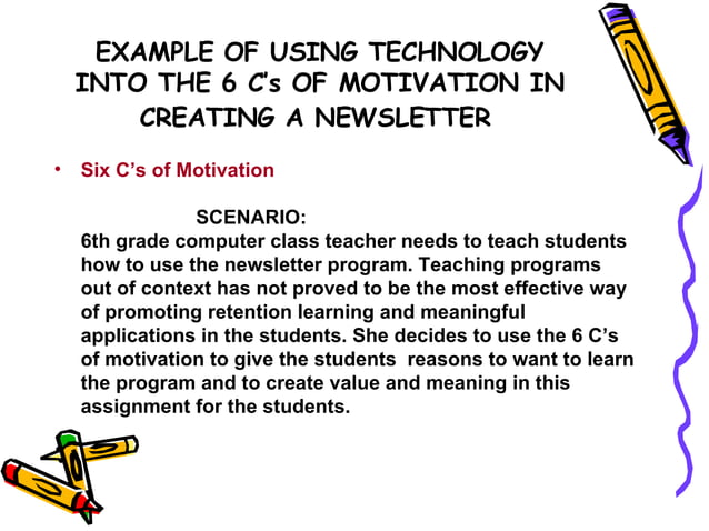 Combining Technology Wth the 6 C's of Motivation | PPT | Homework and ...