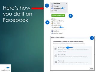 Here’s how
you do it on
Facebook
 