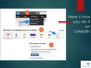 Here’s how
you do it
on
LinkedIn
 