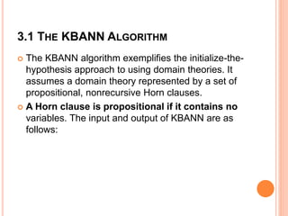 Combining inductive and analytical learning | PPTX