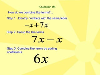 Combining like terms | PPT