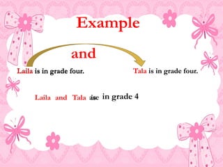 Tala Examples Combining Sentences presentation for elementary stage | PPTX