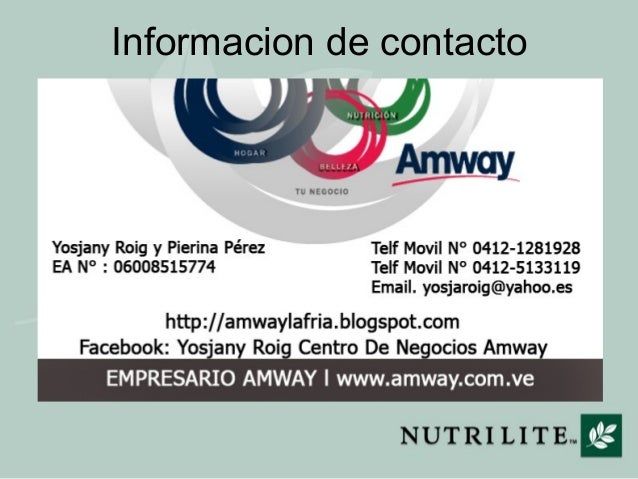 tarjetas de presentacion de amway