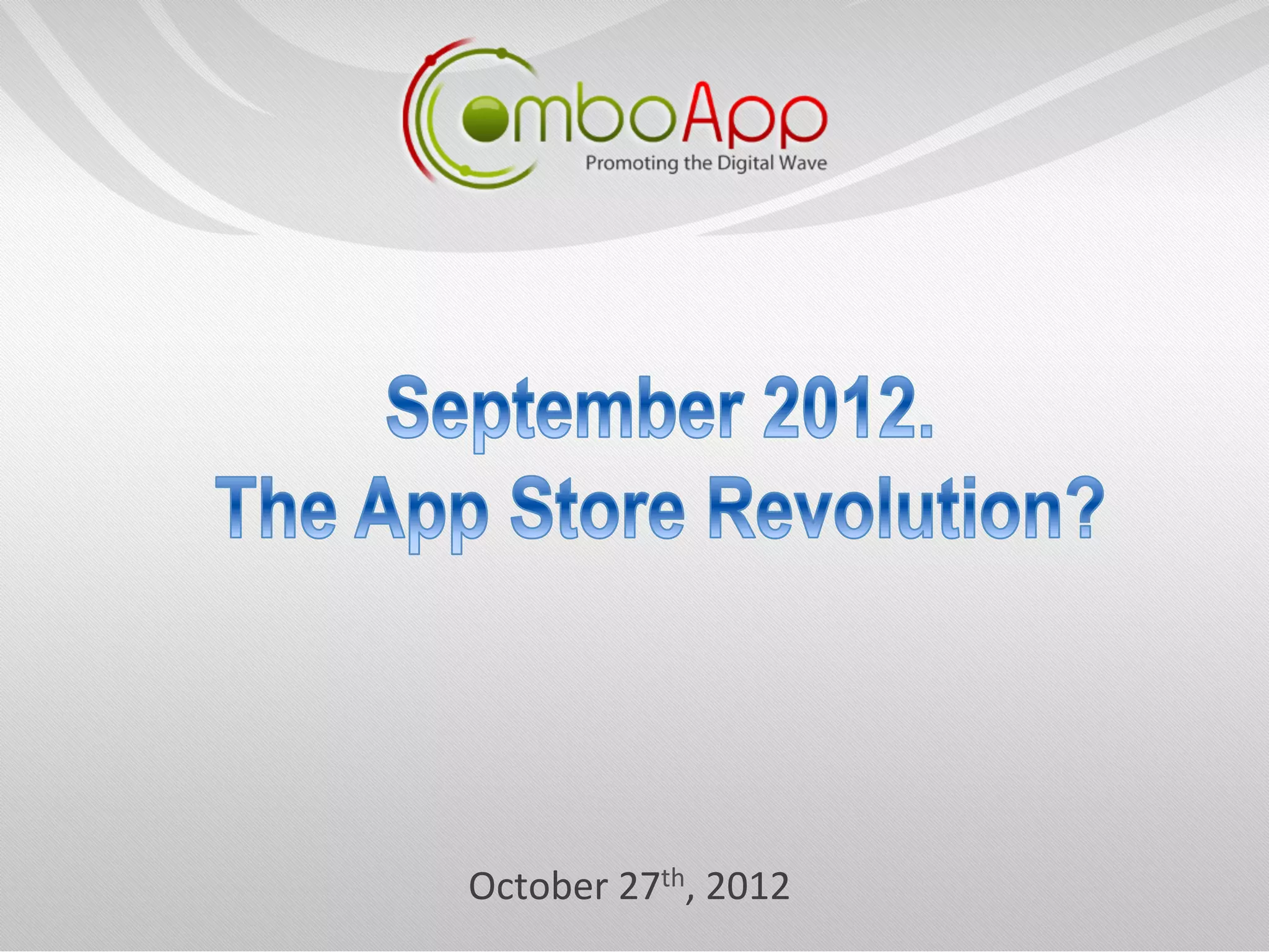 October	
  27th,	
  2012	
  
 