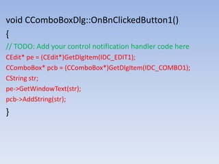 MFC Combo box | PPTX