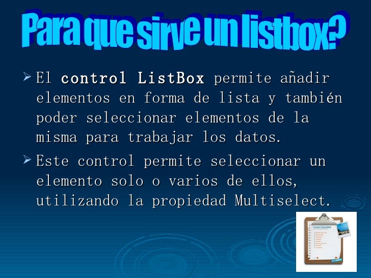 Combobox Y Listbox
