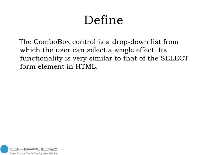 Combobox with effect