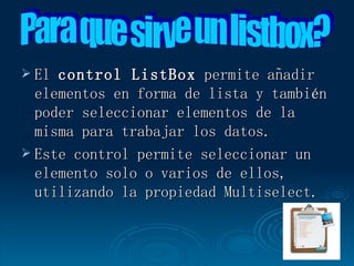 Combobox Y Listbox | PPT