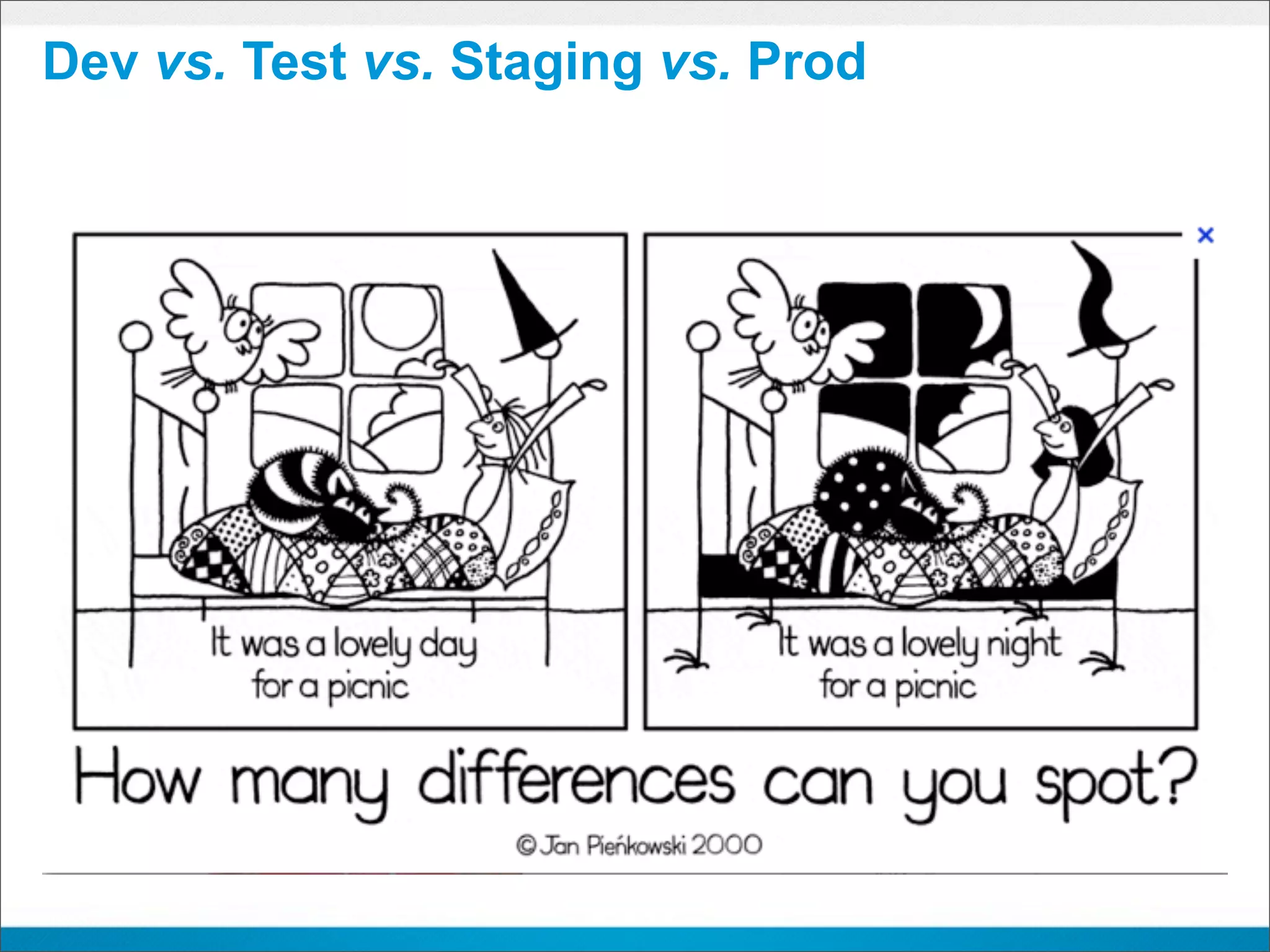 Dev vs. Test vs. Staging vs. Prod
 