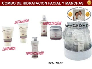 COMBO DE HIDRATACION FACIAL Y MANCHAS EXFOLIACIÓNHIDRATACIÓNSonyaSkinCare KitLIMPIEZATONIFICACIÓNPVP=  719,52