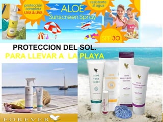 VíctorHugo Ramírez
DistribuidorIndependiente.
Móvil: 3214367474 Colombia.
Email : naturalmenteforever@hotmail.com
Skype: victorh_ramirez
twitter: @vhramirezflp
PROTECCION DEL SOL.
PARA LLEVAR A LA PLAYA
 