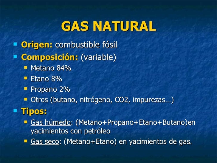 Gas Natural Combustible Gas Natural Combustible