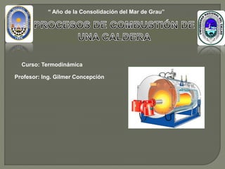 “ Año de la Consolidación del Mar de Grau”
Curso: Termodinámica
Profesor: Ing. Gilmer Concepción
 