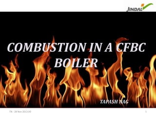 COMBUSTION IN A CFBC
BOILER
TAPASH NAG
TN - 28 Nov 2013 V0

1

 