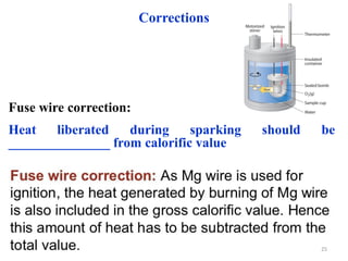 Corrections
Fuse wire correction:
Heat liberated during sparking should be
_______________ from calorific value
25
 