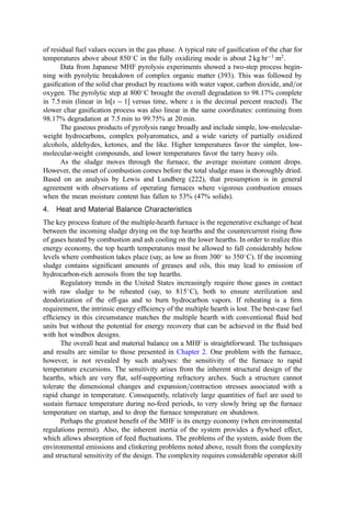 48% solids sludge) 1595 1730 1922
Volumetric heat release
(fuel plus sludge)
kcal hr1
m3
67,600
 