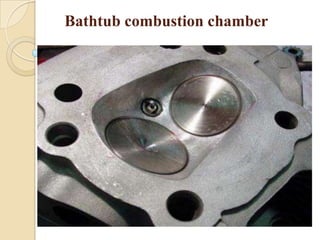 Bathtub combustion chamber
 